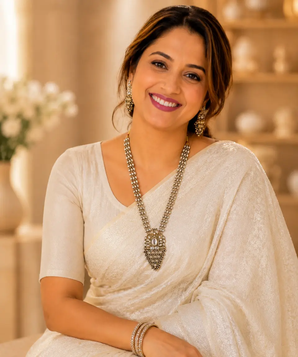 Premium Antique Kundan Sita Haar Set (Necklace + Earrings | Imported Premium Collection) - Image 3