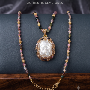 Premium Baroque Freshwater Pearl Pendant Necklace – Crafted in Türkiye