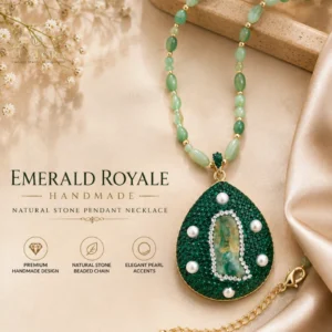 Emerald Royale Handmade Natural Stone Pendant Necklace