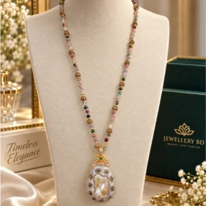 Premium Druzy Baroque Pearl Statement Pendant Necklace