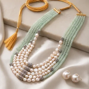 Imperial Genuine Pearl & Zircon Signature Multi-Strand Necklace Set