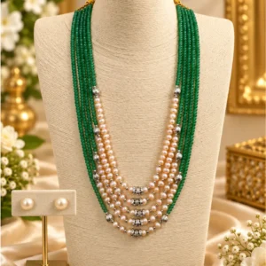 Imperial Verdant Genuine Pearl & Zircon Signature Set