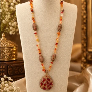 Royal Ruby Cascade Statement Necklace